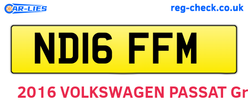 ND16FFM are the vehicle registration plates.