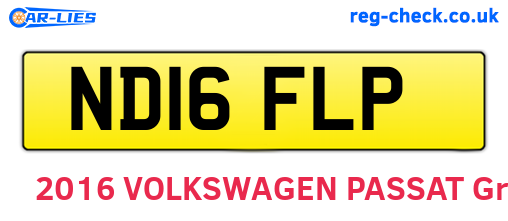 ND16FLP are the vehicle registration plates.