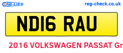 ND16RAU are the vehicle registration plates.