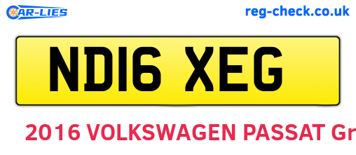 ND16XEG are the vehicle registration plates.