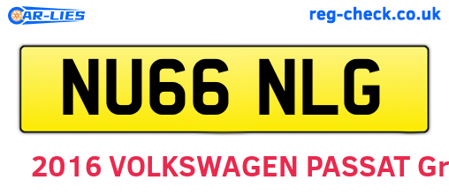 NU66NLG are the vehicle registration plates.