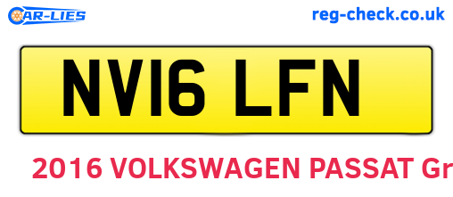 NV16LFN are the vehicle registration plates.
