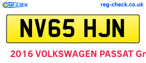 NV65HJN are the vehicle registration plates.