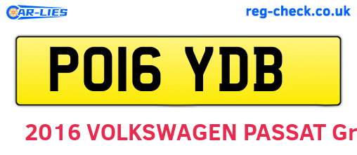 PO16YDB are the vehicle registration plates.