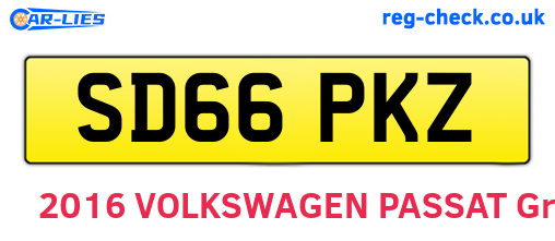SD66PKZ are the vehicle registration plates.
