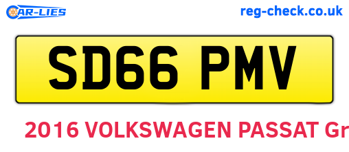 SD66PMV are the vehicle registration plates.