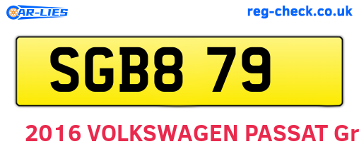 SGB879 are the vehicle registration plates.
