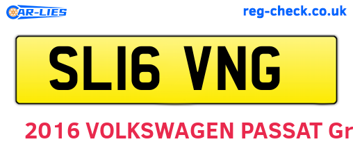 SL16VNG are the vehicle registration plates.