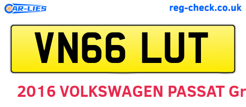 VN66LUT are the vehicle registration plates.
