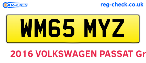 WM65MYZ are the vehicle registration plates.