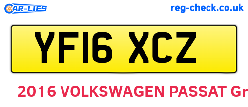 YF16XCZ are the vehicle registration plates.