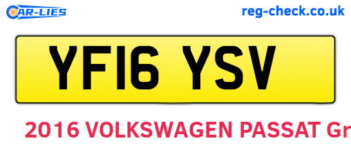 YF16YSV are the vehicle registration plates.