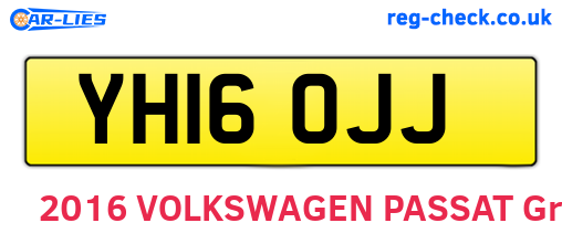 YH16OJJ are the vehicle registration plates.