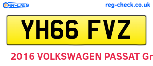 YH66FVZ are the vehicle registration plates.