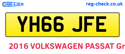 YH66JFE are the vehicle registration plates.