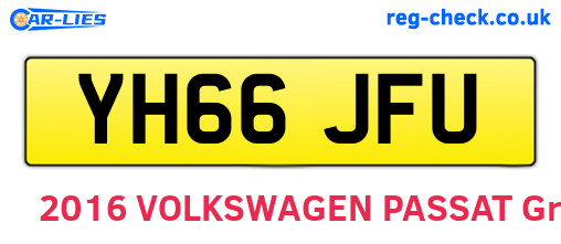 YH66JFU are the vehicle registration plates.