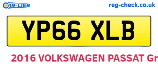 YP66XLB are the vehicle registration plates.