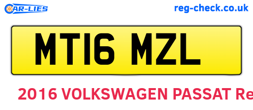 MT16MZL are the vehicle registration plates.