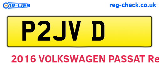 P2JVD are the vehicle registration plates.
