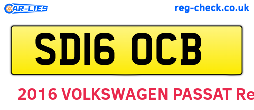 SD16OCB are the vehicle registration plates.