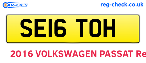 SE16TOH are the vehicle registration plates.