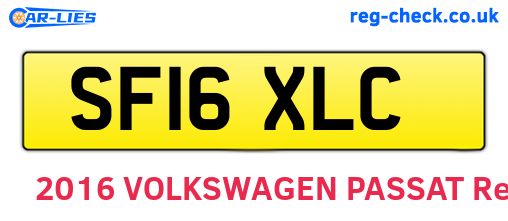SF16XLC are the vehicle registration plates.
