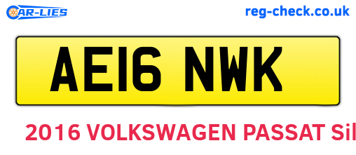 AE16NWK are the vehicle registration plates.
