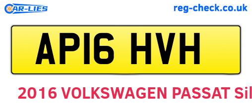 AP16HVH are the vehicle registration plates.