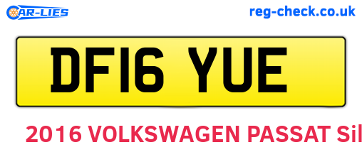 DF16YUE are the vehicle registration plates.