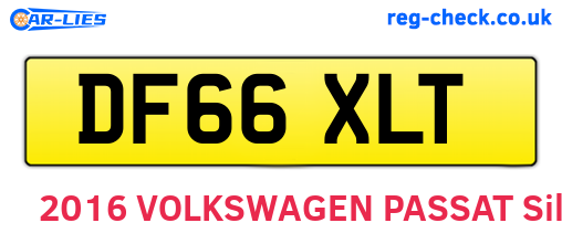 DF66XLT are the vehicle registration plates.