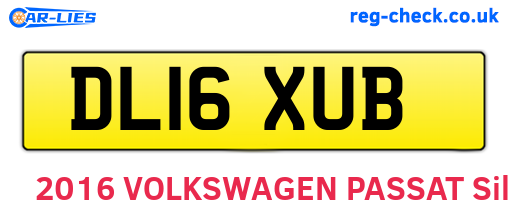 DL16XUB are the vehicle registration plates.