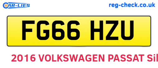 FG66HZU are the vehicle registration plates.