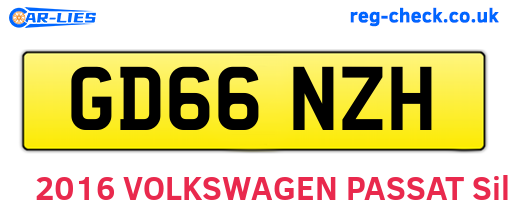 GD66NZH are the vehicle registration plates.