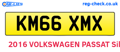 KM66XMX are the vehicle registration plates.