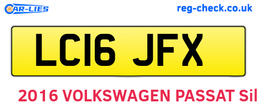 LC16JFX are the vehicle registration plates.