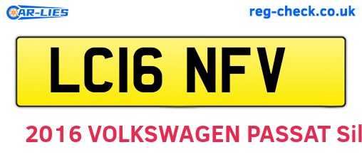 LC16NFV are the vehicle registration plates.