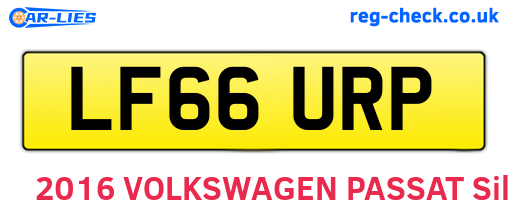 LF66URP are the vehicle registration plates.