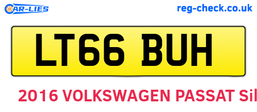 LT66BUH are the vehicle registration plates.