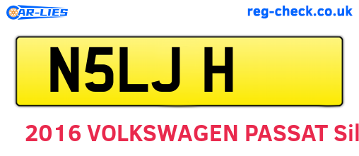 N5LJH are the vehicle registration plates.