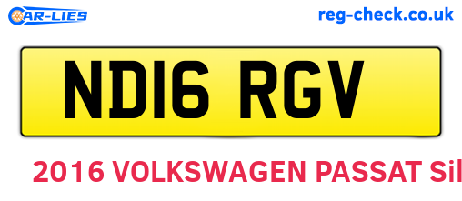 ND16RGV are the vehicle registration plates.