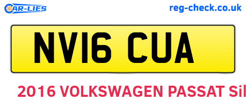 NV16CUA are the vehicle registration plates.