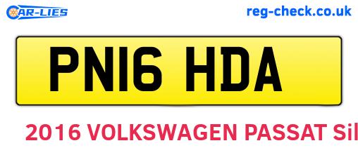 PN16HDA are the vehicle registration plates.