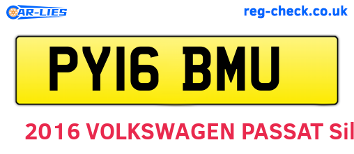 PY16BMU are the vehicle registration plates.
