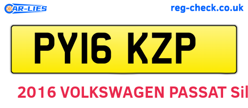 PY16KZP are the vehicle registration plates.