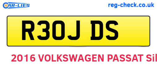 R30JDS are the vehicle registration plates.