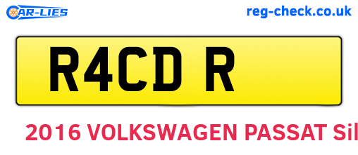 R4CDR are the vehicle registration plates.
