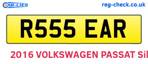 R555EAR are the vehicle registration plates.
