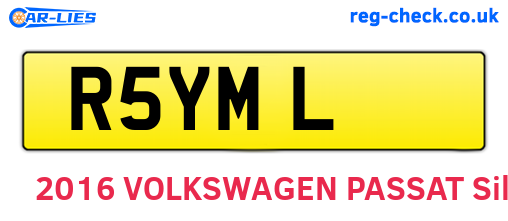R5YML are the vehicle registration plates.