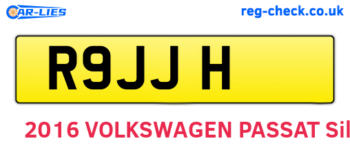 R9JJH are the vehicle registration plates.