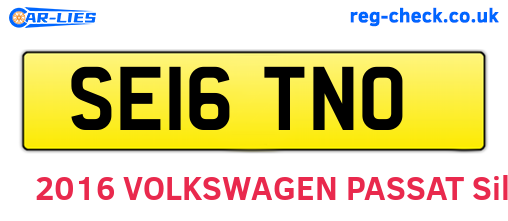 SE16TNO are the vehicle registration plates.